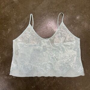 Vintage Intimate Moods Baby Blue Size XL Lace Cami Tank Top